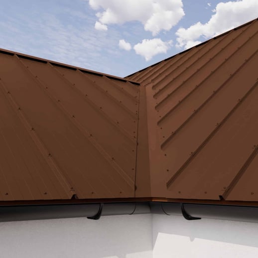 Stehfalzblech 33/500-LR | Dach | Stahl 0,75 mm | 25 µm Polyester | 8011 - Nussbraun #5