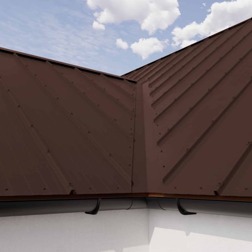 Stehfalzblech 33/500-LR | Dach | Stahl 0,75 mm | 25 µm Polyester | 8017 - Schokoladenbraun #5