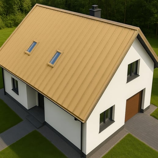 Stehfalzblech PD-510-S | Flach | Anti-Tropf 700 g/m² | Stahl 0,50 mm | 25 µm Polyester | 1002 - Sandgelb #12