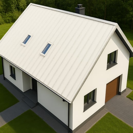 Stehfalzblech PD-510-S | Flach | Anti-Tropf 700 g/m² | Stahl 0,50 mm | 25 µm Polyester | 9010 - Reinweiß #12