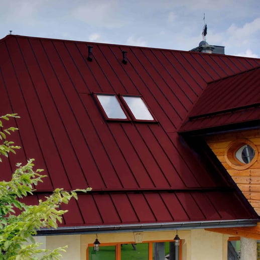 Stehfalzblech PD-510-S | Mikro | Stahl 0,50 mm | 25 µm Polyester | 3005 - Weinrot #5