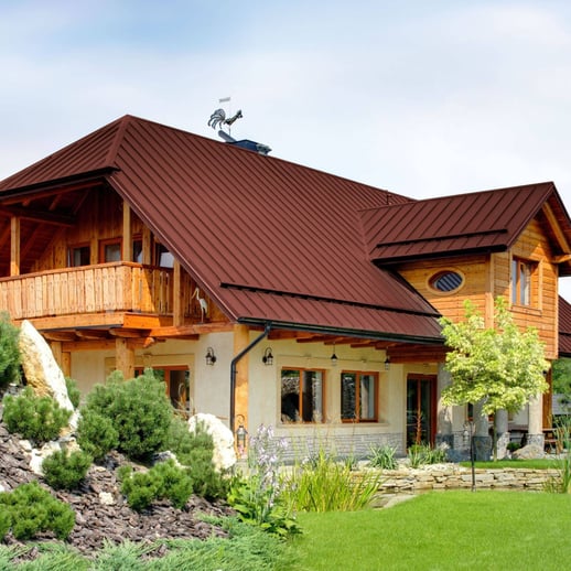 Stehfalzblech PD-510-S | Nano | Stahl 0,50 mm | 25 µm Polyester | 8012 - Rotbraun #7