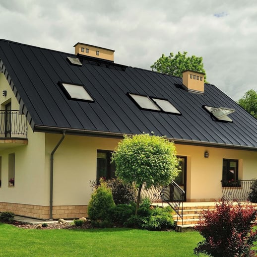 Stehfalzblech PD-510-S | Trapez | Anti-Tropf 700 g/m² | Stahl 0,50 mm | 50 µm PURMAT® | 7016 - Anthrazitgrau #4