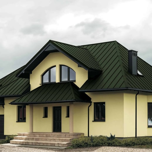 Stehfalzblech PD-510-S | Trapez | Anti-Tropf 700 g/m² | Stahl 0,50 mm | 25 µm Polyester | 6020 - Chromoxidgrün #10