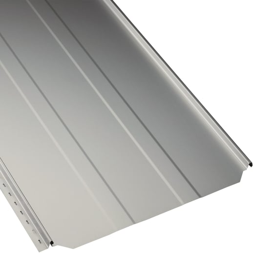 Stehfalzblech PD-510-S | Trapez | Anti-Tropf 700 g/m² | Stahl 0,50 mm | 25 µm Polyester | 9002 - Grauweiß #1