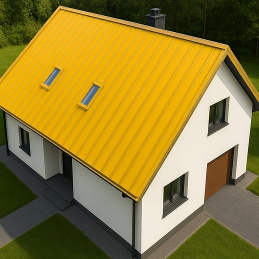 Stehfalzblech PD-510-S | Trapez | Stahl 0,50 mm | 25 µm Polyester | 1021 - Rapsgelb #12