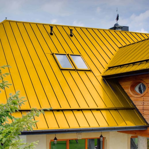 Stehfalzblech PD-510-S | Trapez | Stahl 0,50 mm | 25 µm Polyester | 1021 - Rapsgelb #5