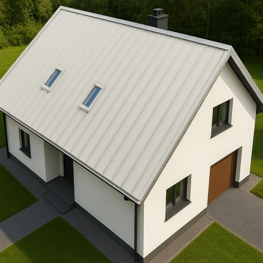 Stehfalzblech PD-510-S | Trapez | Stahl 0,50 mm | 25 µm Polyester | 9002 - Grauweiß #12