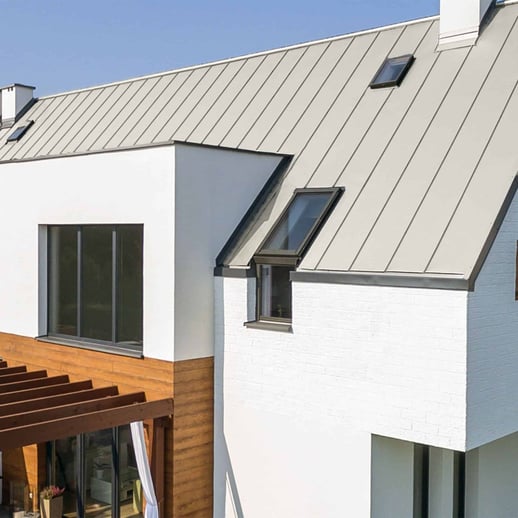 Stehfalzblech PD-510-S | Trapez | Stahl 0,50 mm | 25 µm Polyester | 9002 - Grauweiß #11