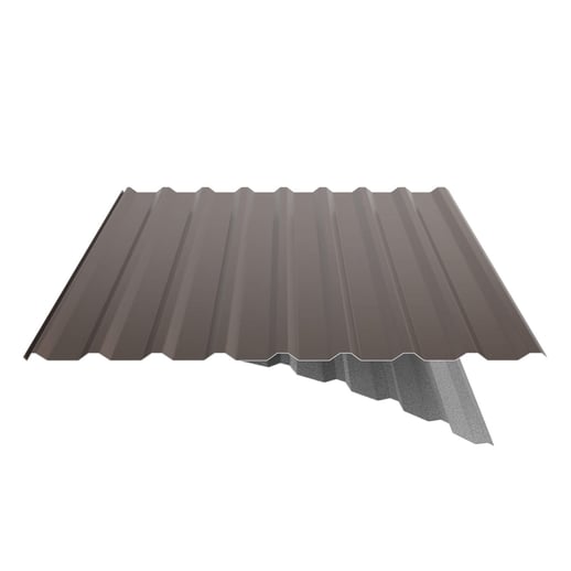 Trapezblech 20/1100 | Dach | Anti-Tropf 1000 g/m² | Stahl 0,75 mm | 25 µm Polyester | 8011 - Nussbraun #9