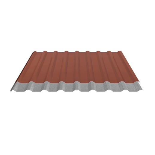 Trapezblech 20/1100 | Dach | Anti-Tropf 1000 g/m² | Stahl 0,50 mm | 35 µm Mattpolyester | 75 - Ziegelrot #5