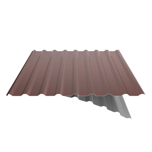 Trapezblech 20/1100 | Dach | Anti-Tropf 2400 g/m² | Stahl 0,75 mm | 25 µm Polyester | 8012 - Rotbraun #9