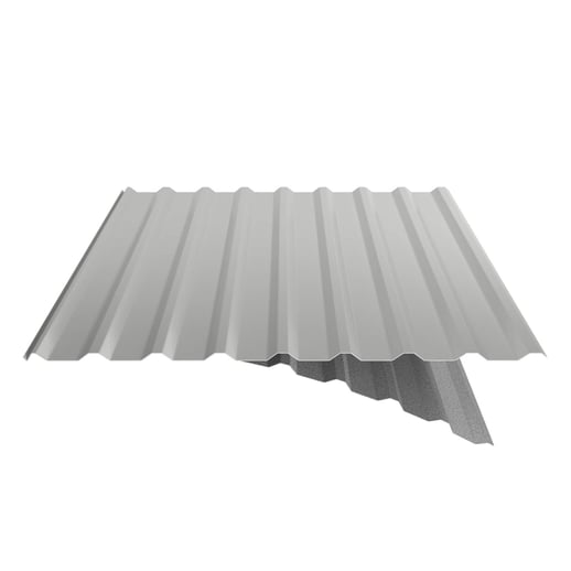 Trapezblech 20/1100 | Dach | Anti-Tropf 700 g/m² | Stahl 0,63 mm | 25 µm Polyester | 9006 - Weißaluminium #9