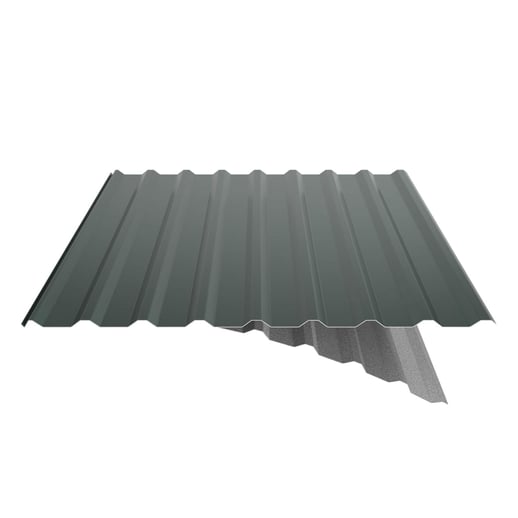 Trapezblech 20/1100 | Dach | Anti-Tropf 700 g/m² | Aluminium 0,70 mm | 25 µm Polyester | 6005 - Moosgrün #9