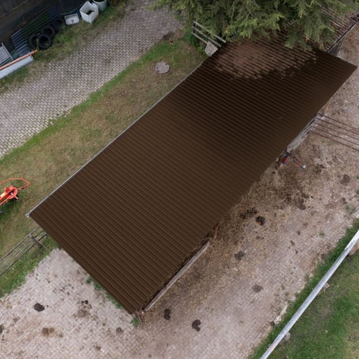 Trapezblech 20/1100 | Dach | Stahl 0,50 mm | 25 µm Polyester | 8014 - Sepiabraun #5