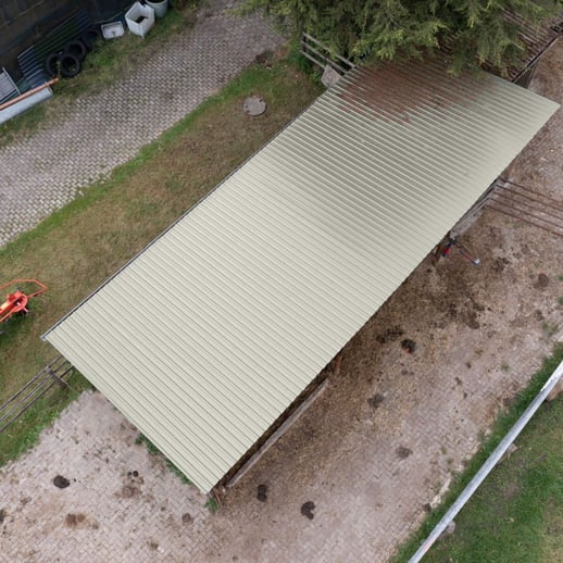 Trapezblech 20/1100 | Dach | Stahl 0,50 mm | 25 µm Polyester | 9002 - Grauweiß #5