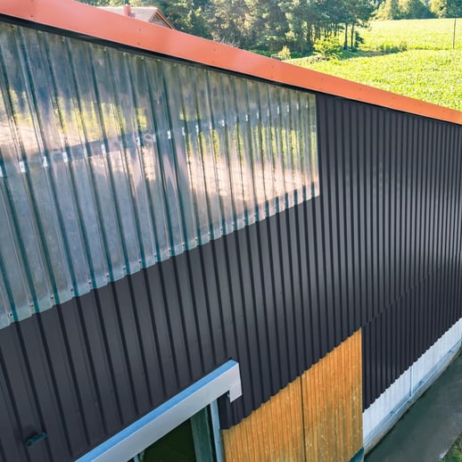 Trapezblech 20/1100 | Wand | Sonderposten | Stahl 0,40 mm | 25 µm Polyester | 7016 - Anthrazitgrau #6