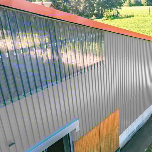 Trapezblech 20/1100 | Wand | Stahl 0,50 mm | 25 µm Polyester | 7035 - Lichtgrau #6