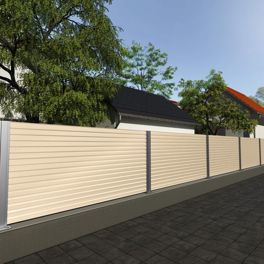 Trapezblech 20/1100 | Wand | Stahl 0,63 mm | 25 µm Polyester | 1015 - Hellelfenbein #4