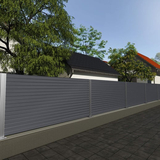 Trapezblech 20/1100 | Wand | Stahl 0,50 mm | 35 µm Mattpolyester | 23 - Dunkelgrau #4