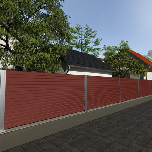 Trapezblech 20/1100 | Wand | Stahl 0,50 mm | 80 µm Shimoco | 3009 - Oxidrot #4