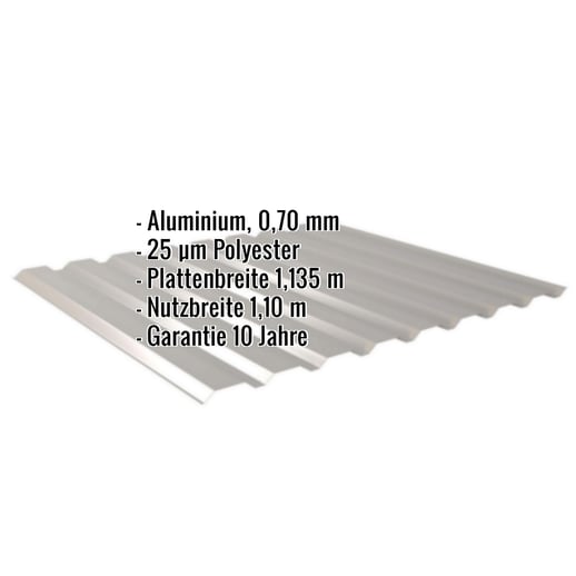 Trapezblech 20/1100 | Wand | Aluminium 0,70 mm | 25 µm Polyester | 9007 - Graualuminium #2
