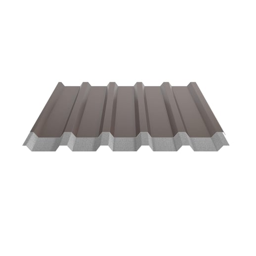 Trapezblech 35/207 | Dach | Anti-Tropf 1000 g/m² | Stahl 0,75 mm | 25 µm Polyester | 8011 - Nussbraun #8