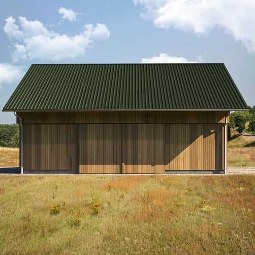 Trapezblech 35/207 | Dach | Anti-Tropf 2400 g/m² | Stahl 0,50 mm | 25 µm Polyester | 6020 - Chromoxidgrün #3