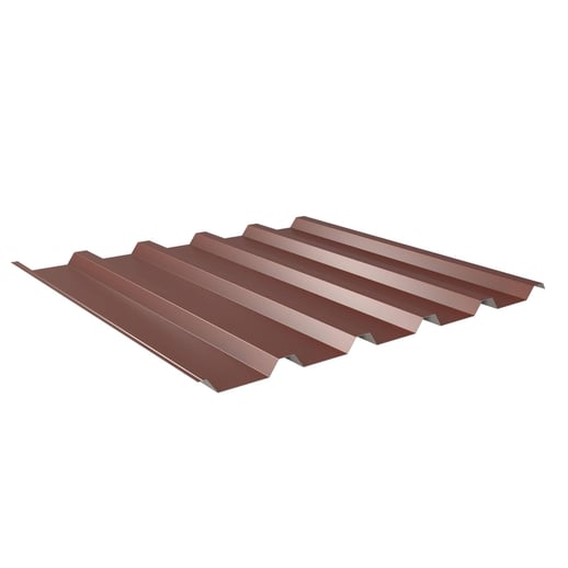Trapezblech 35/207 | Dach | Anti-Tropf 2400 g/m² | Stahl 0,50 mm | 60 µm Puramid | 8012 - Rotbraun #1