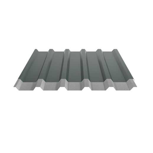 Trapezblech 35/207 | Dach | Anti-Tropf 2400 g/m² | Aluminium 0,70 mm | 25 µm Polyester | 6005 - Moosgrün #8