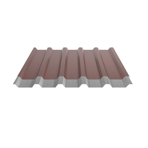 Trapezblech 35/207 | Dach | Anti-Tropf 700 g/m² | Stahl 0,75 mm | 25 µm Polyester | 8012 - Rotbraun #8