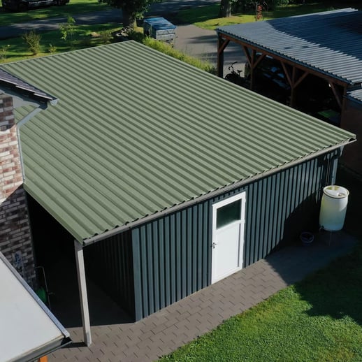 Trapezblech 35/207 | Dach | Stahl 0,50 mm | 25 µm Polyester | 6011 - Resedagrün #5