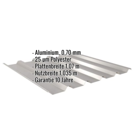 Trapezblech 35/207 | Dach | Aluminium 0,70 mm | 25 µm Polyester | 9007 - Graualuminium #2