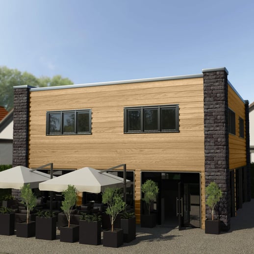 Trapezblech 35/207 | Wand | Stahl 0,50 mm | 35 µm Strukturpolyester | Holzoptik - Ahorn #3