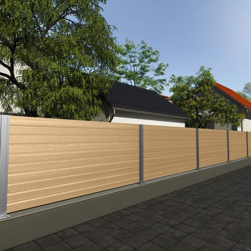 Trapezblech 35/207 | Wand | Stahl 0,50 mm | 35 µm Strukturpolyester | Holzoptik - Ahorn #4