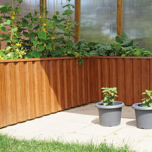 Trapezblech 35/207 | Wand | Stahl 0,50 mm | 35 µm Strukturpolyester | Holzoptik - Ahorn #5