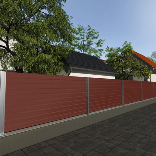 Trapezblech 35/207 | Wand | Stahl 0,50 mm | 25 µm Polyester | 8012 - Rotbraun #4