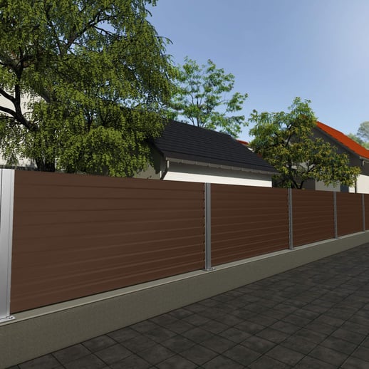 Trapezblech 35/207 | Wand | Stahl 0,50 mm | 35 µm Mattpolyester | 32 - Dunkelbraun #4