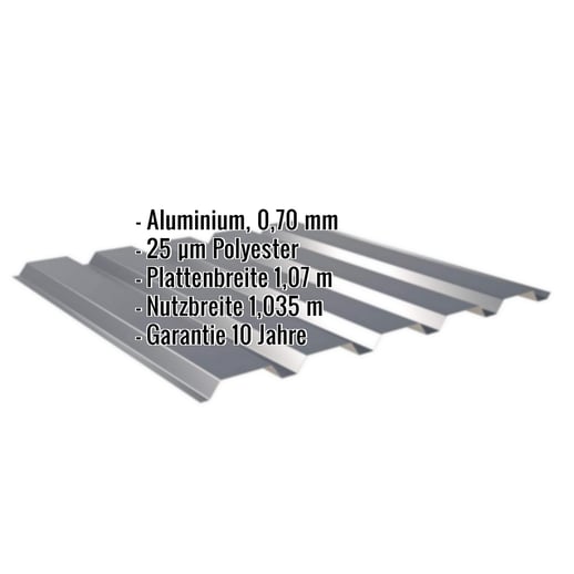 Trapezblech 35/207 | Wand | Aluminium 0,70 mm | 25 µm Polyester | 7016 - Anthrazitgrau #2