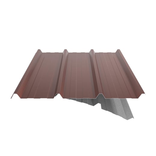 Trapezblech 45/333 | Dach | Anti-Tropf 2400 g/m² | Stahl 0,75 mm | 25 µm Polyester | 8012 - Rotbraun #7