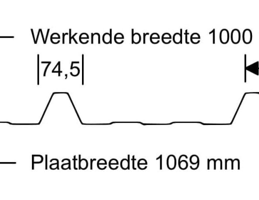 Trapezblech 45/333 | Dach | Anti-Tropf 2400 g/m² | Stahl 0,50 mm | 60 µm Puramid | 7016 - Anthrazitgrau #7