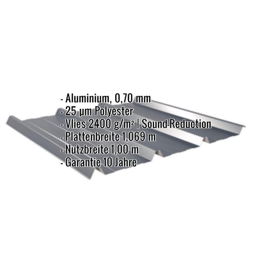 Trapezblech 45/333 | Dach | Anti-Tropf 2400 g/m² | Aluminium 0,70 mm | 25 µm Polyester | 7016 - Anthrazitgrau #2