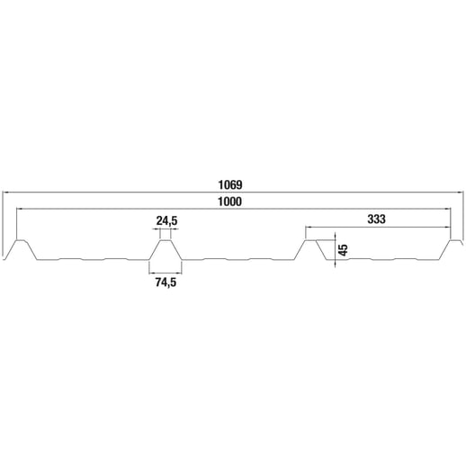 Trapezblech 45/333 | Dach | Anti-Tropf 700 g/m² | Aluminium 0,70 mm | 25 µm Polyester | 8012 - Rotbraun #8