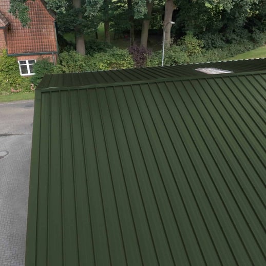 Trapezblech 45/333 | Dach | Stahl 0,50 mm | 25 µm Polyester | 6020 - Chromoxidgrün #5