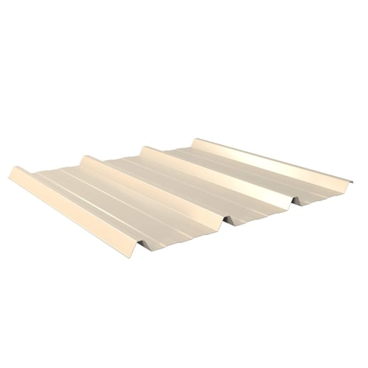 Trapezblech 45/333 | Dach | Stahl 0,75 mm | 25 µm Polyester | 1015 - Hellelfenbein #1