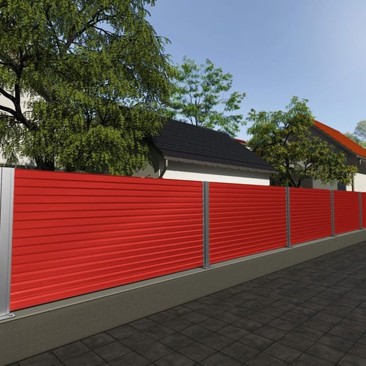 Trapezblech T18DR | Wand | Stahl 0,50 mm | 25 µm Polyester | 3016 - Korallenrot #5