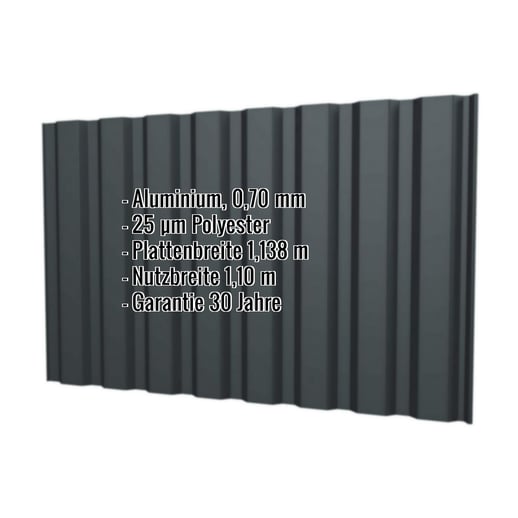 Trapezblech T20M | Wand | Aluminium 0,70 mm | 25 µm Polyester | 7016 - Anthrazitgrau #2