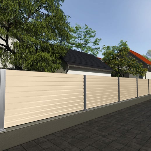 Trapezblech T35/207M | Wand | Stahl 0,75 mm | 25 µm Polyester | 1015 - Hellelfenbein #4