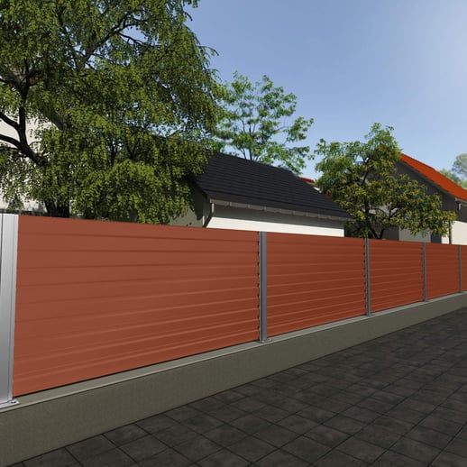 Trapezblech T35DR | Wand | Stahl 0,50 mm | 35 µm Mattpolyester | 750 - Ziegelrot #4