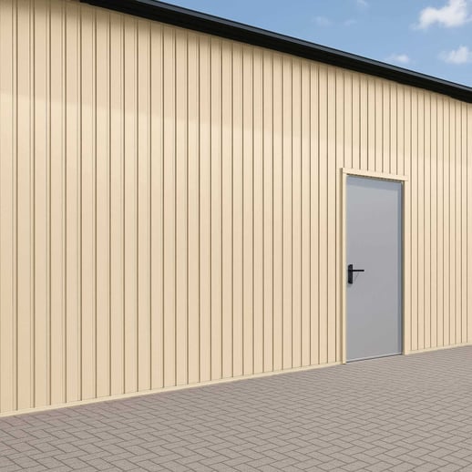 Trapezblech T7M | Wand | Stahl 0,75 mm | 25 µm Polyester | 1015 - Hellelfenbein #4